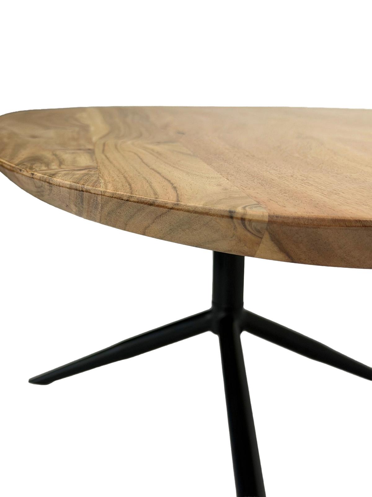 COUCHTISCH Braun L: 87cm - Schwarz/Braun, Design, Holz/Metall (87/50/36cm) - MID.YOU
