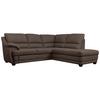 Ecksofa Nebolo Braun Lederlook - Braun, Design, Textil (245/225cm) - Livetastic