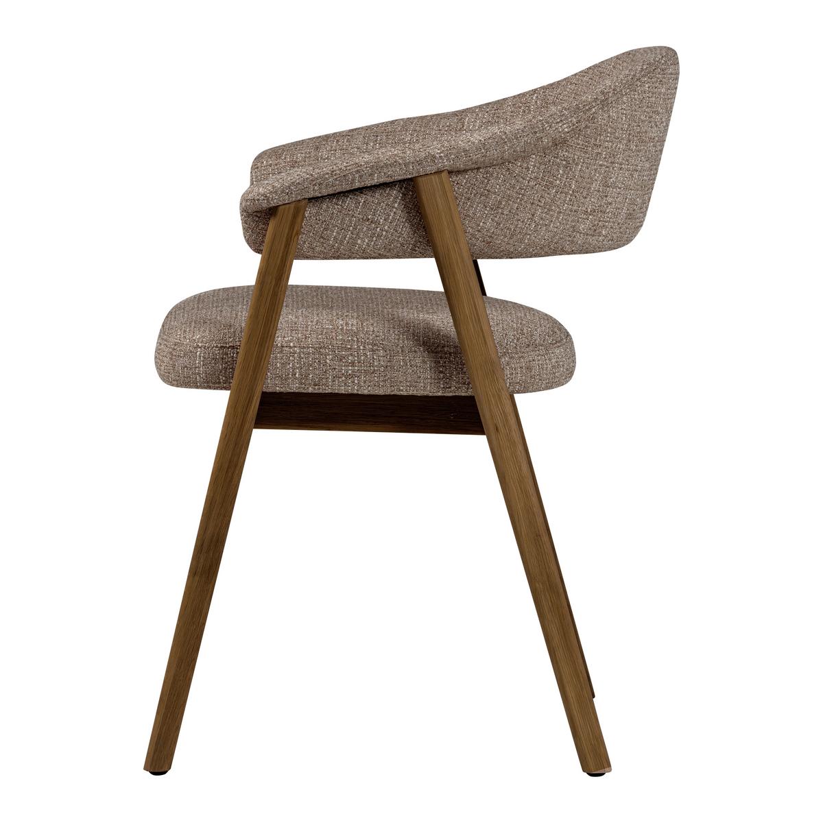ARMLEHNSTUHL-SET Tunar Braun 2-teilig - Braun, MODERN, Holz/Textil (60/77/60cm) - Livetastic