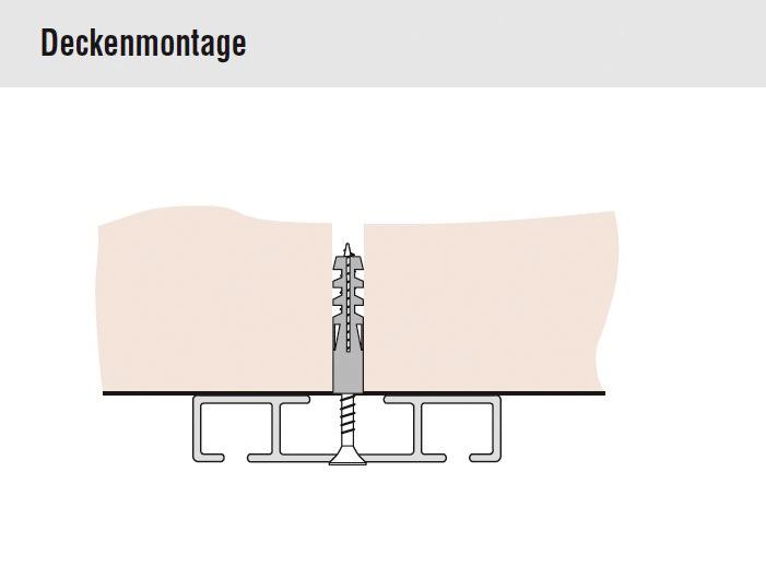 Vorhangschiene Aluminium weiß
