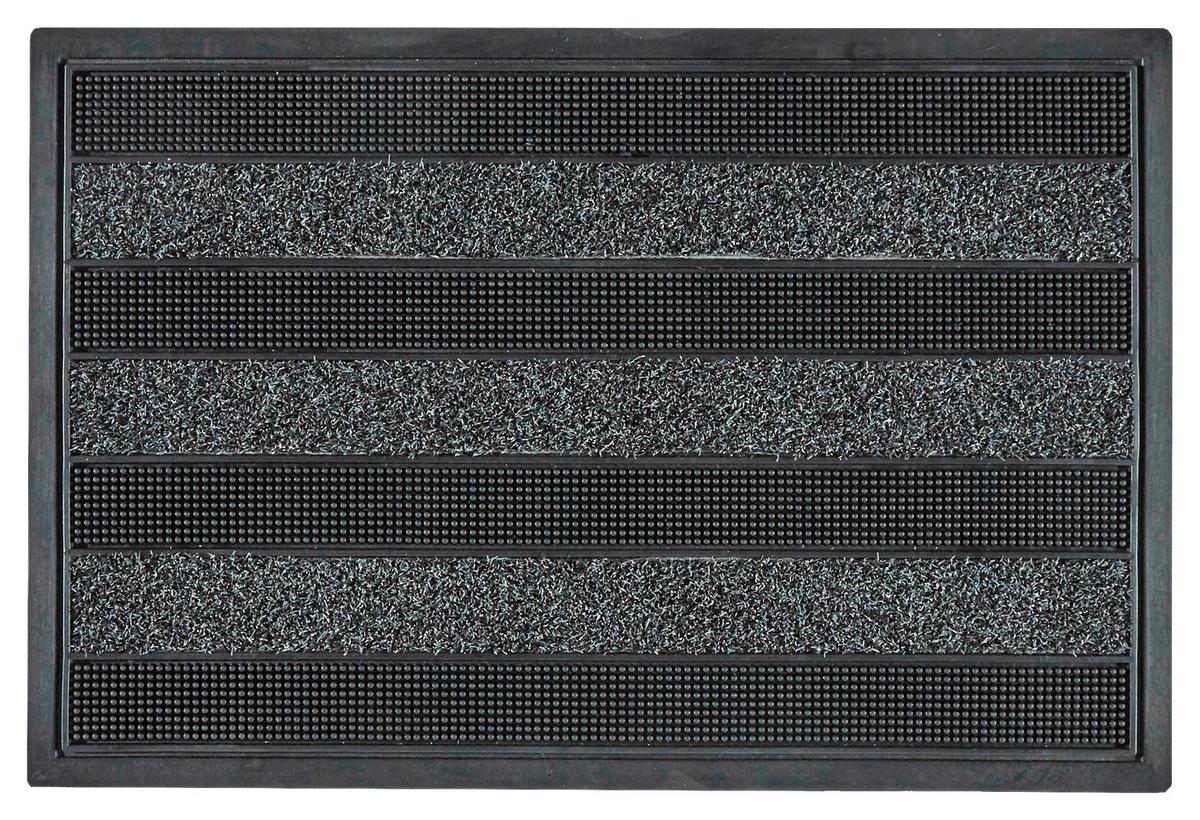 Fußmatte, 40x60 Cm Cactus Anthra 40x60cm - Schwarz, Kunststoff (40/60cm) - Modern Living