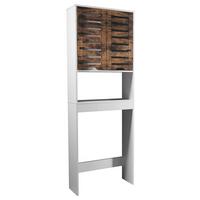 Waschmaschinenschrank Flonali Weiß/Eichefarben B: 63cm - Eichefarben/Weiß, Trend, Holzwerkstoff (63/179/23cm) - MID.YOU