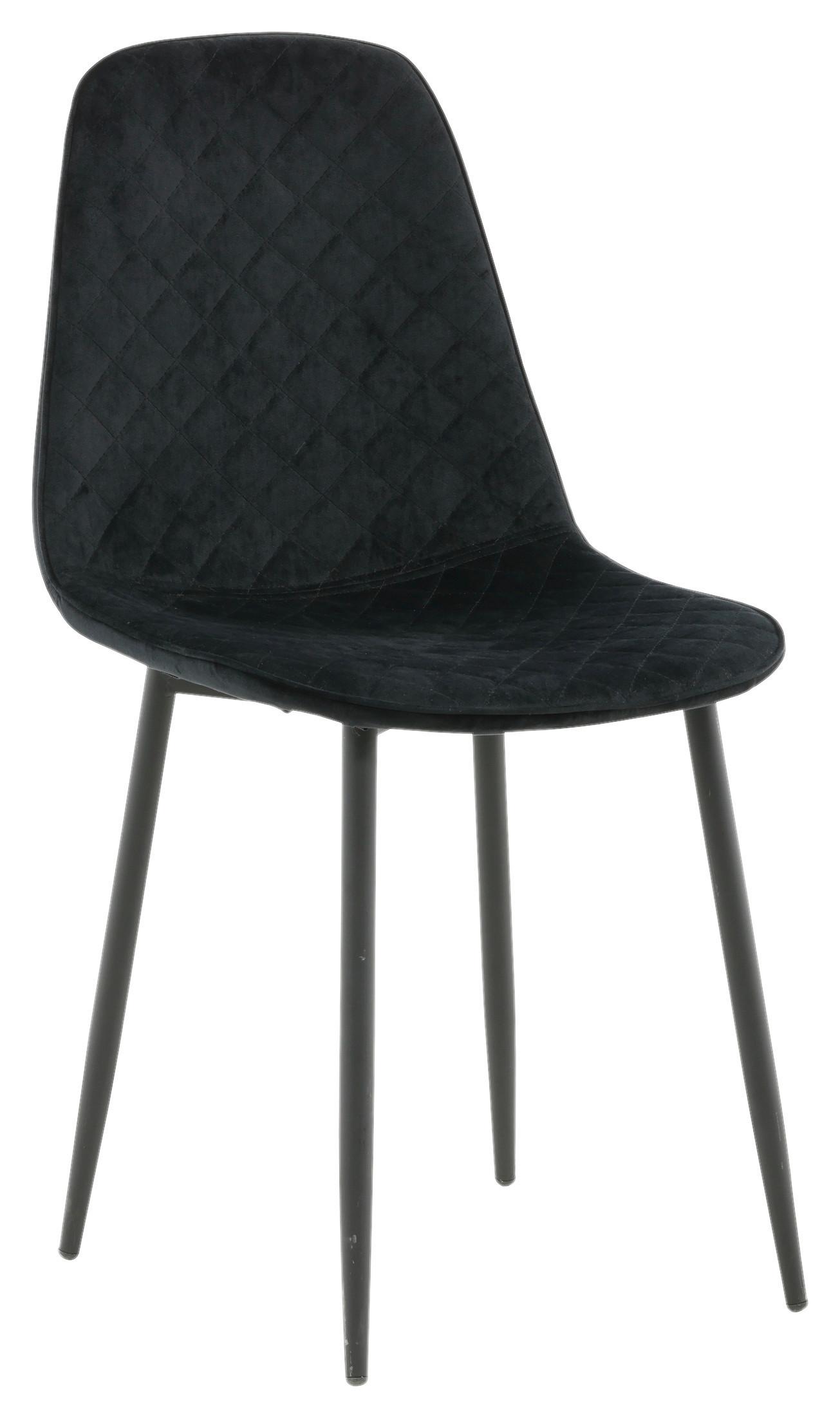 Stuhl-Set Polar - Schwarz, Design, Textil/Metall (44/86/52cm) - Livetastic