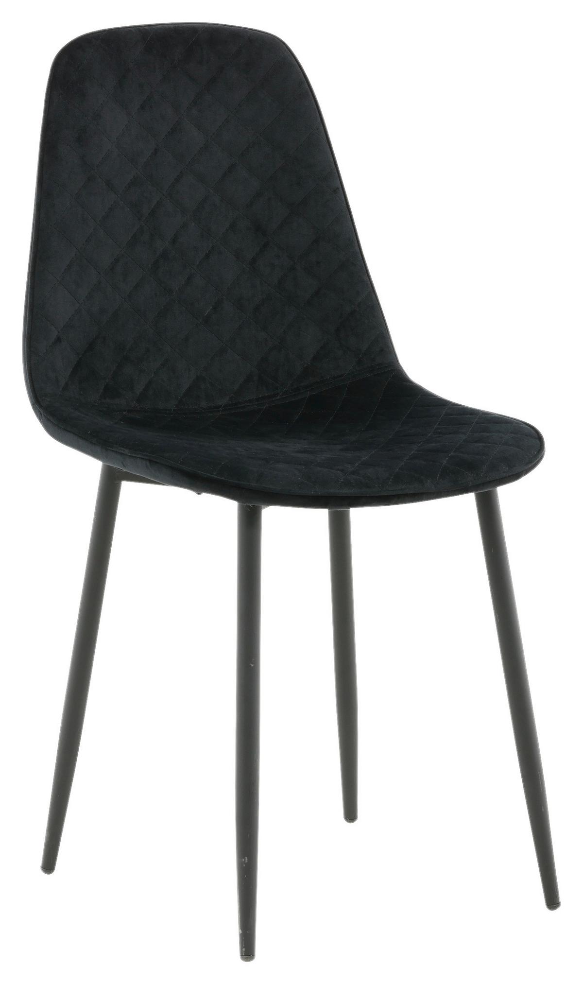 Stuhl-set Polar - Schwarz, Design, Textil/Metall (44/86/52cm) - Livetastic