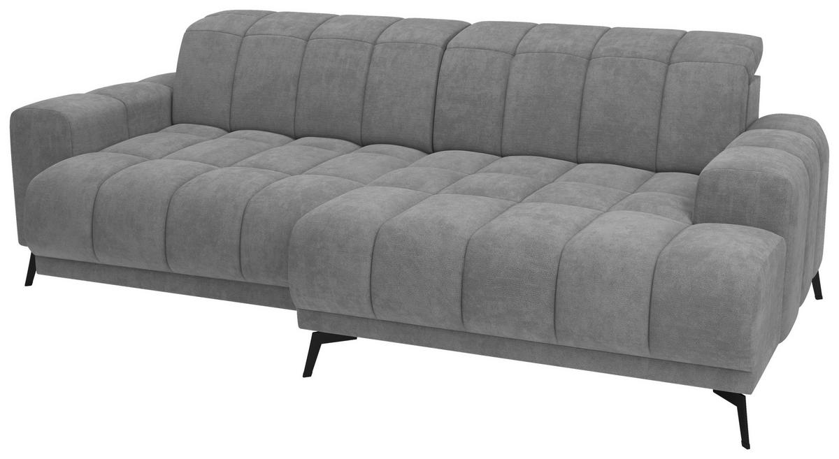 Rohová sedačka LAYA, pravá, šedá tkanina MEMPHIS - šedá, Moderní, textil (250/155cm) - Premium Living