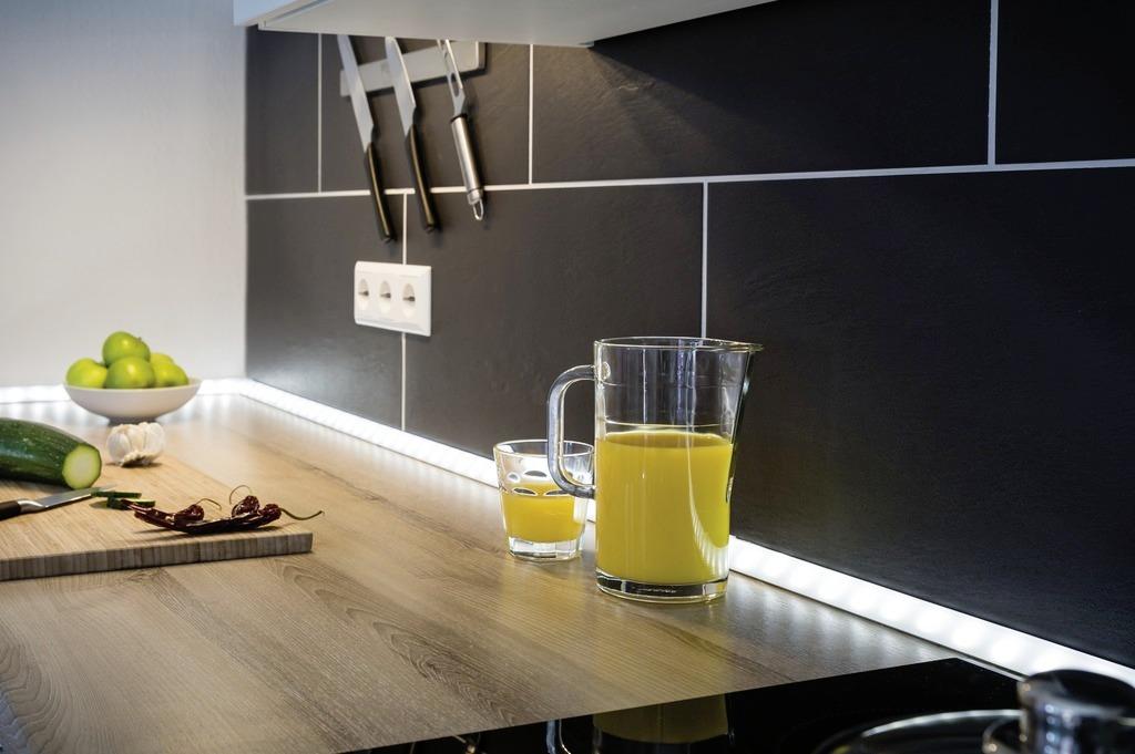 LED-Dekoleuchte Function Delta Profil 200cm, Beliebig Kürzbar - Alufarben, Basics, Kunststoff/Metall (200/2/2cm) - Paulmann