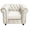 Chesterfield-sessel Cardiff - Wengefarben/Creme, Basics, Textil (110/80/90cm) - P & B