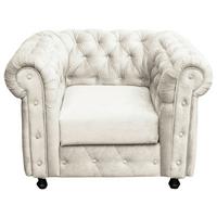Chesterfield-sessel Cardiff - Wengefarben/Creme, Basics, Textil (110/80/90cm) - P & B