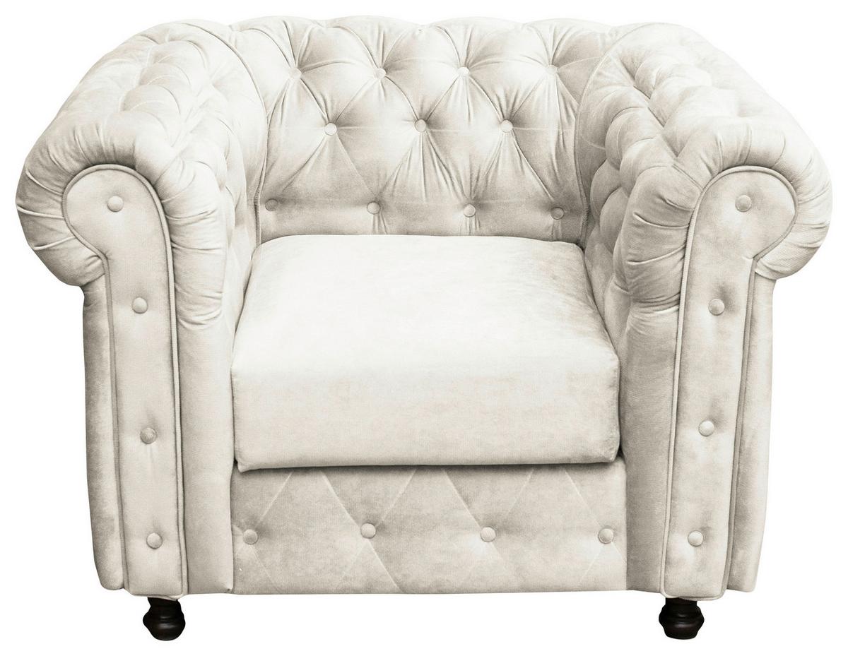 Chesterfield-sessel Cardiff - Wengefarben/Creme, Basics, Textil (110/80/90cm) - P & B