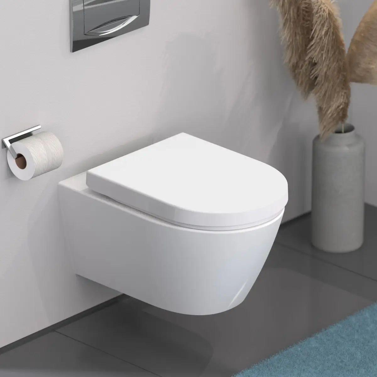 Wc-ülőke D-Form Weiss 82910 - fehér, Konventionell, műanyag (34,5/5,5/45,5cm)