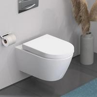 Wc-sitz Weiß Mit Absenkautomatik B: 34,5 Cm - Weiß, KONVENTIONELL, Kunststoff (34,5/5,5/45,5cm)