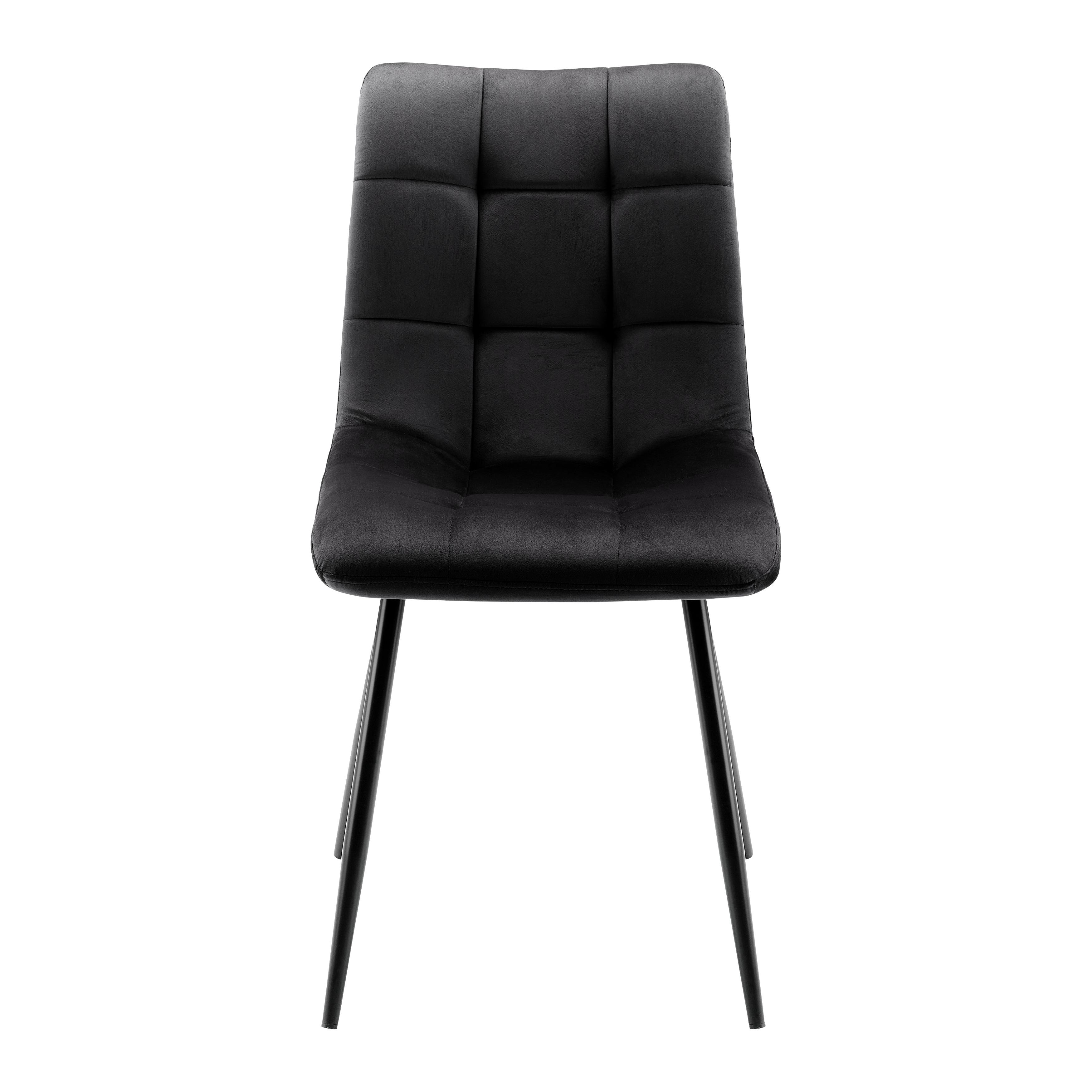 Elegantní Židle Suri Černá - černá, Moderní, kov/dřevo (46/87/59cm) - Bessagi Home