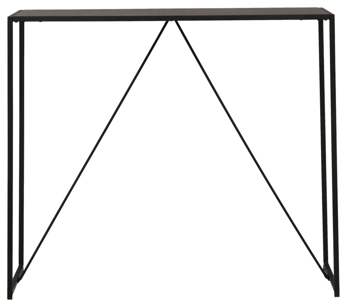 Bartisch Brea - Schwarz, Design, Holzwerkstoff/Metall (120/60/105cm) - Livetastic