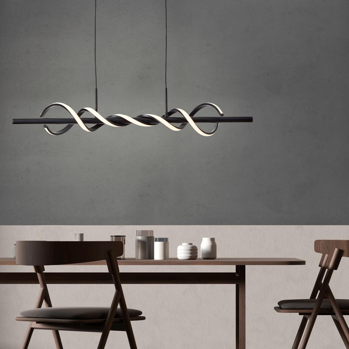 LED-PENDELLEUCHTE G99819/06 AMALIE - Schwarz, Design, Kunststoff/Metall (18/95,5/150cm) - Brilliant