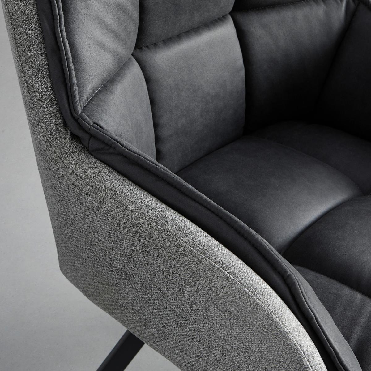 Jedálenská stolička BILLY - čierna/sivá, Modern, kov/drevo (62/85/62cm) - P & B