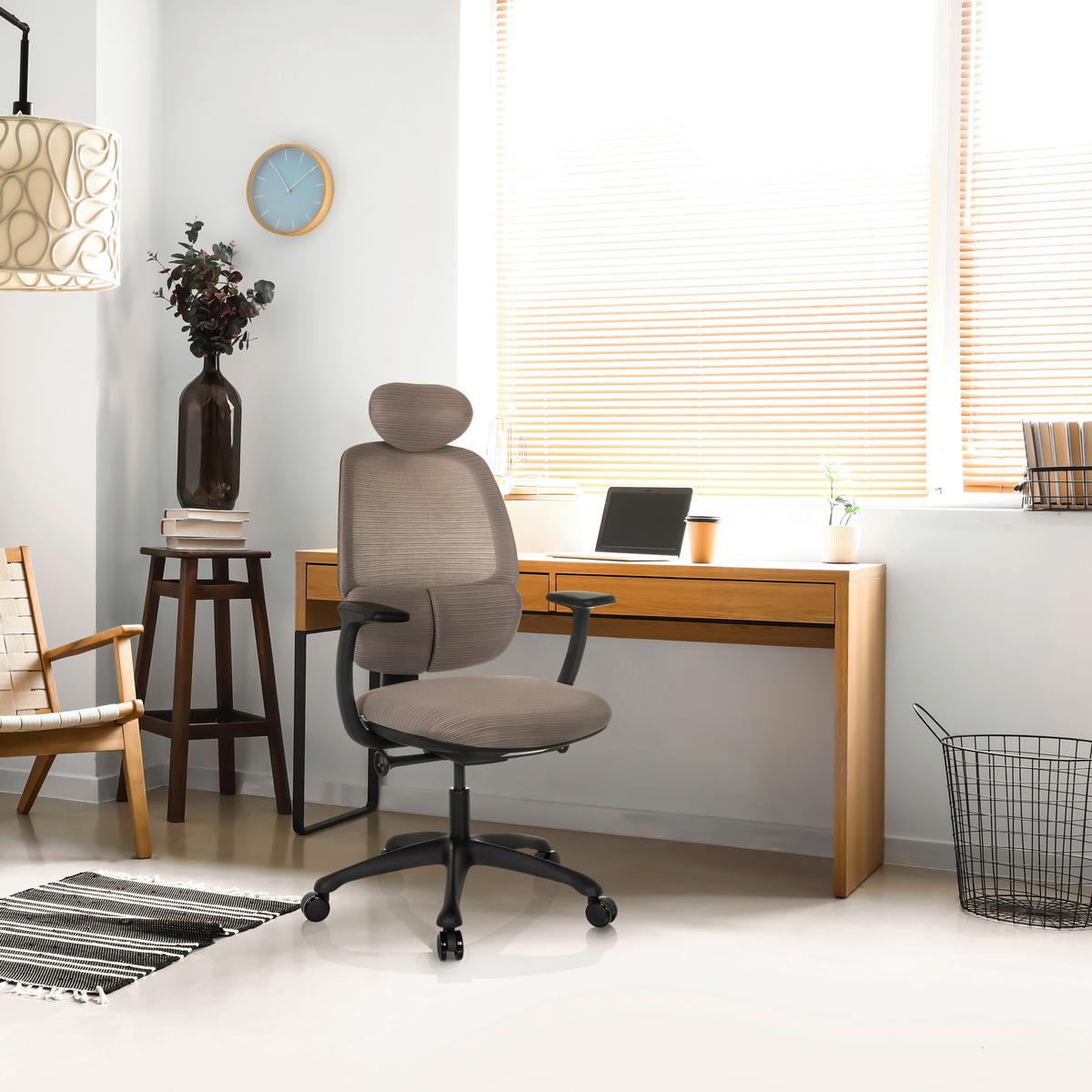 Drehstuhl Ri-cover Grau B: 66 Cm - Schwarz/Grau, MODERN, Kunststoff/Textil (66/114 - 129/67,5cm) - MID.YOU