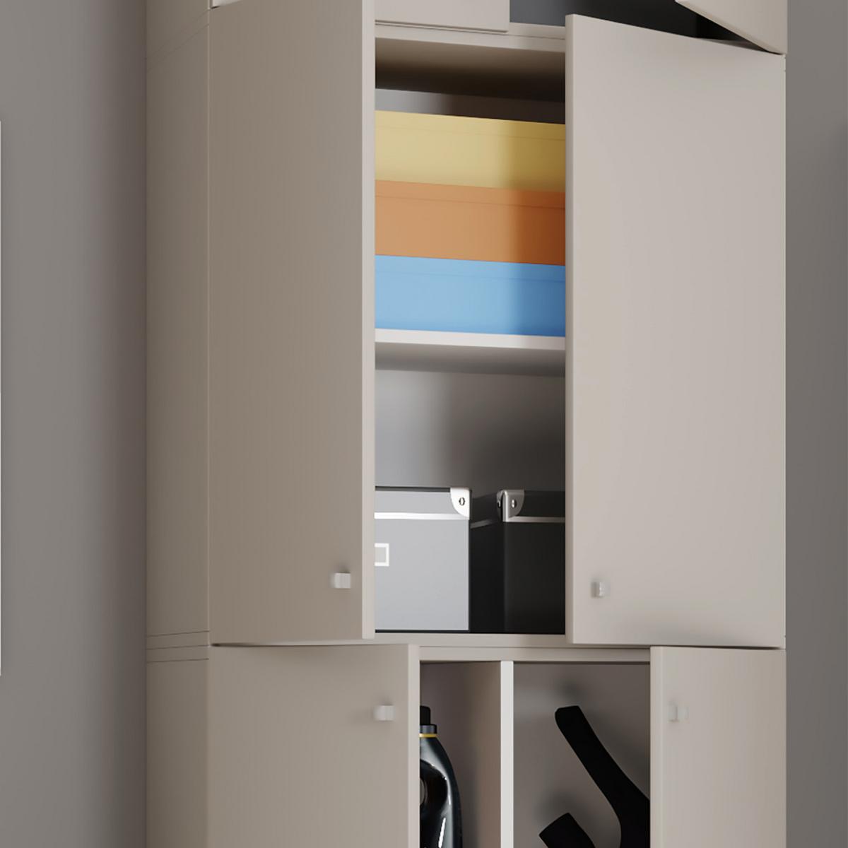 Mehrzweckschrank Lona Xxl Grau Stehend Bxh: 70x240 Cm - Grau, MODERN, Holzwerkstoff (70/240/39cm) - MID.YOU