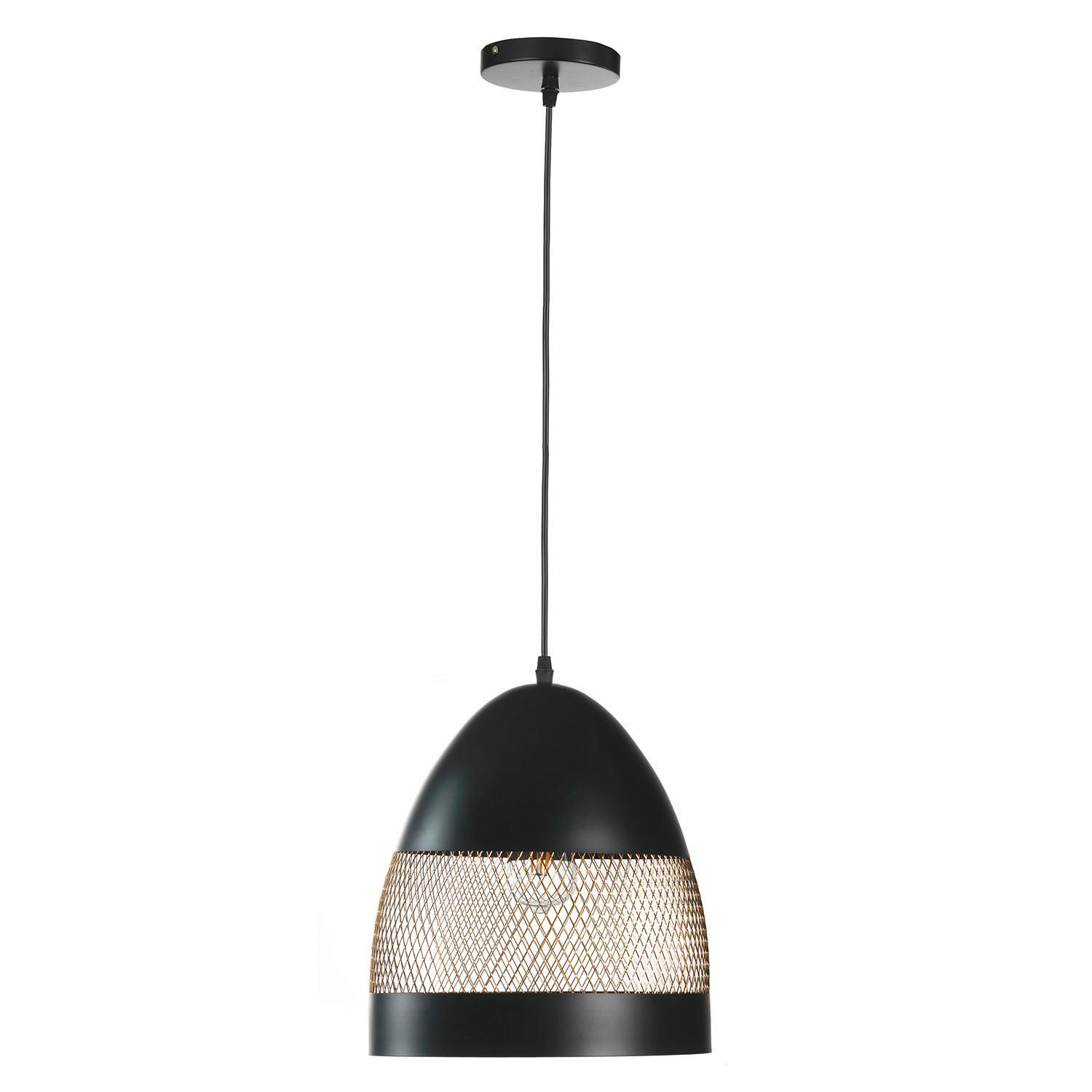 Hängeleuchte 4971/S - Schwarz/Bronzefarben, Design, Metall (30/120cm)