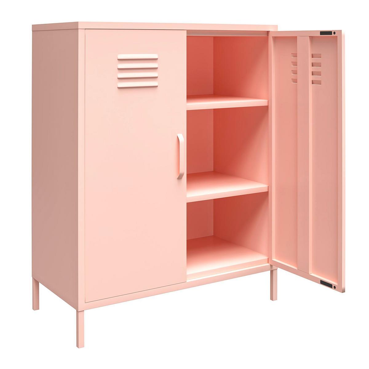 Highboard Mission District Pink B: 40 cm - Pink, Design, Metall (40/102/80cm) - MID.YOU