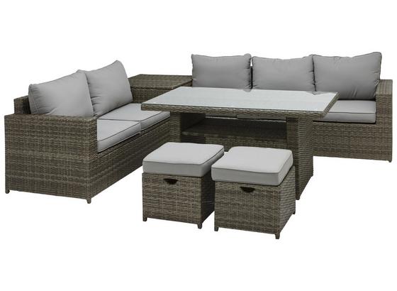 Loungegarnitur Kiveri - Klar/Braun, MODERN, Glas/Kunststoff (217/268cm) - Luca Bessoni Loungegarnitur Kiveri - Klar/Braun, MODERN, Glas/Kunststoff (217/268cm) - Luca Bessoni