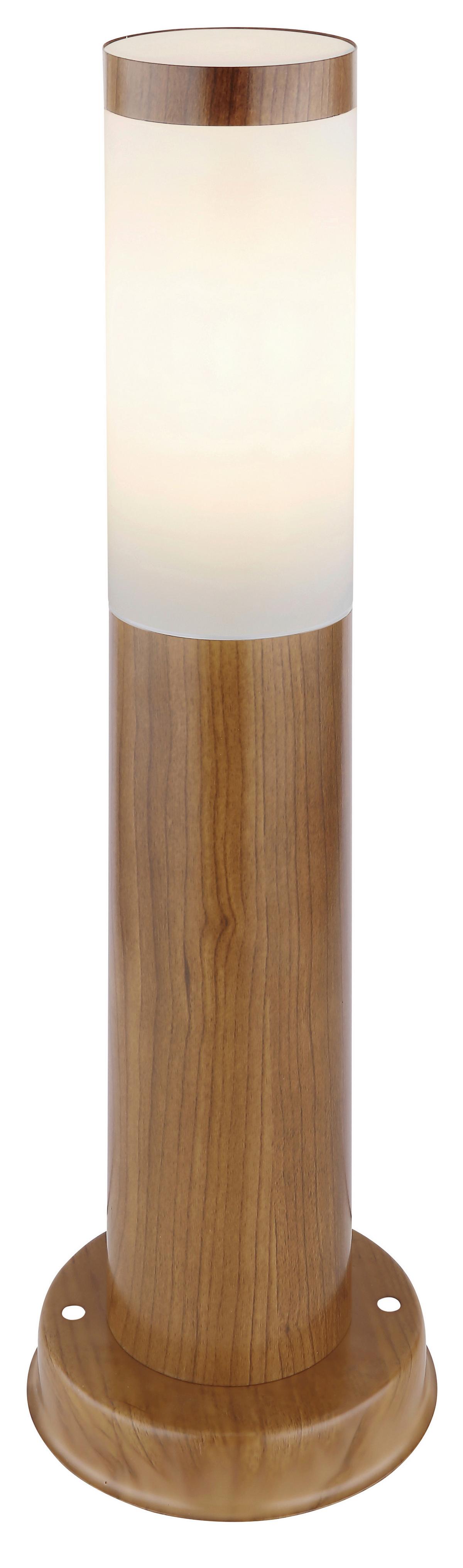 Außenleuchte 60 W Kunststoff/Edelstahl - Opal/Braun, Basics, Kunststoff/Metall (12,7/45cm) - Globo