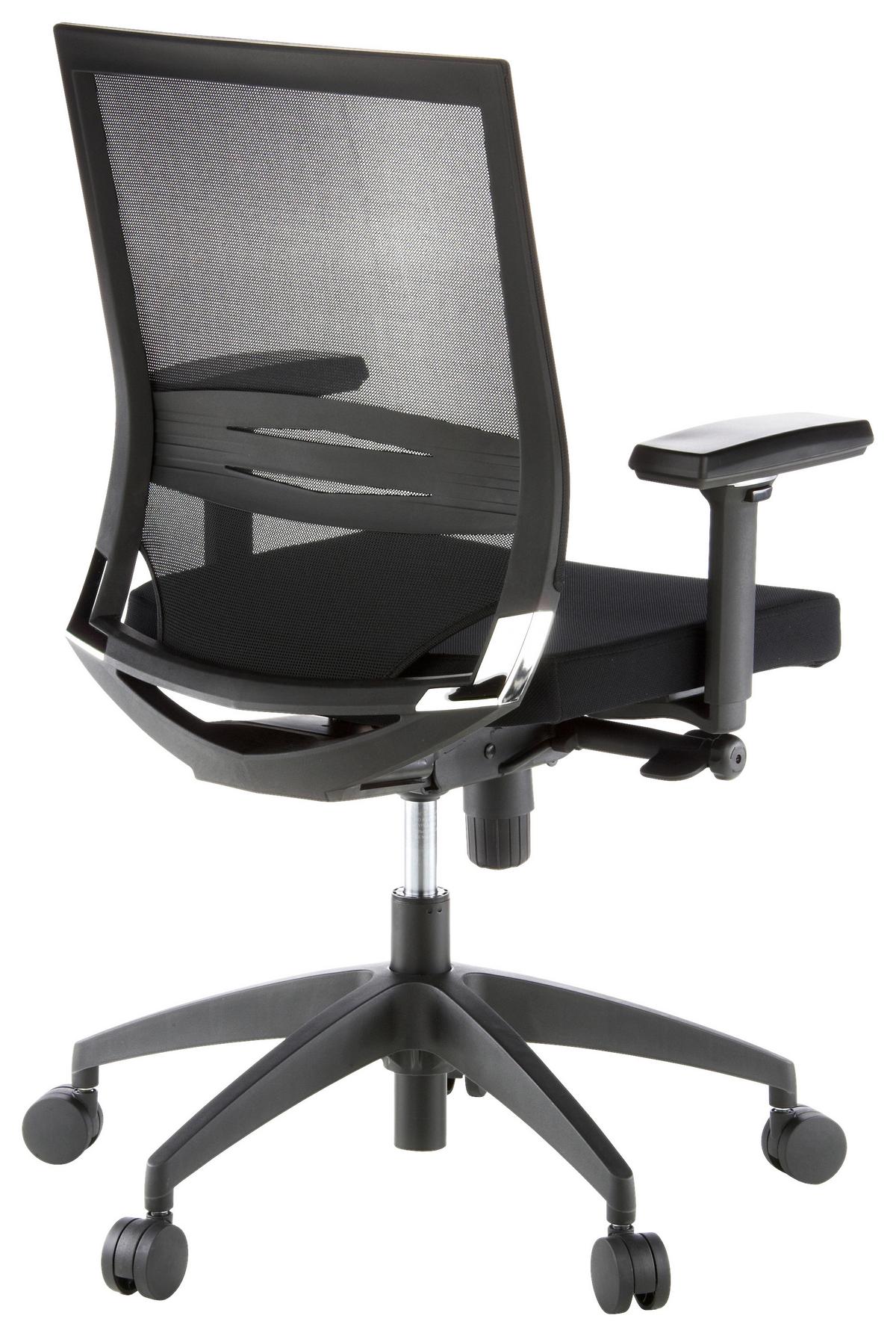 Drehstuhl Porto Base Schwarz - Schwarz, MODERN, Kunststoff/Textil (59/108/44cm) - MID.YOU