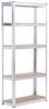 Schwerlastregal aus Stahl BxHxT: 75x172x30 cm, Max. 375 Kg - Silberfarben/Naturfarben, MODERN, Holzwerkstoff/Kunststoff (75/172/30cm) - Homezone