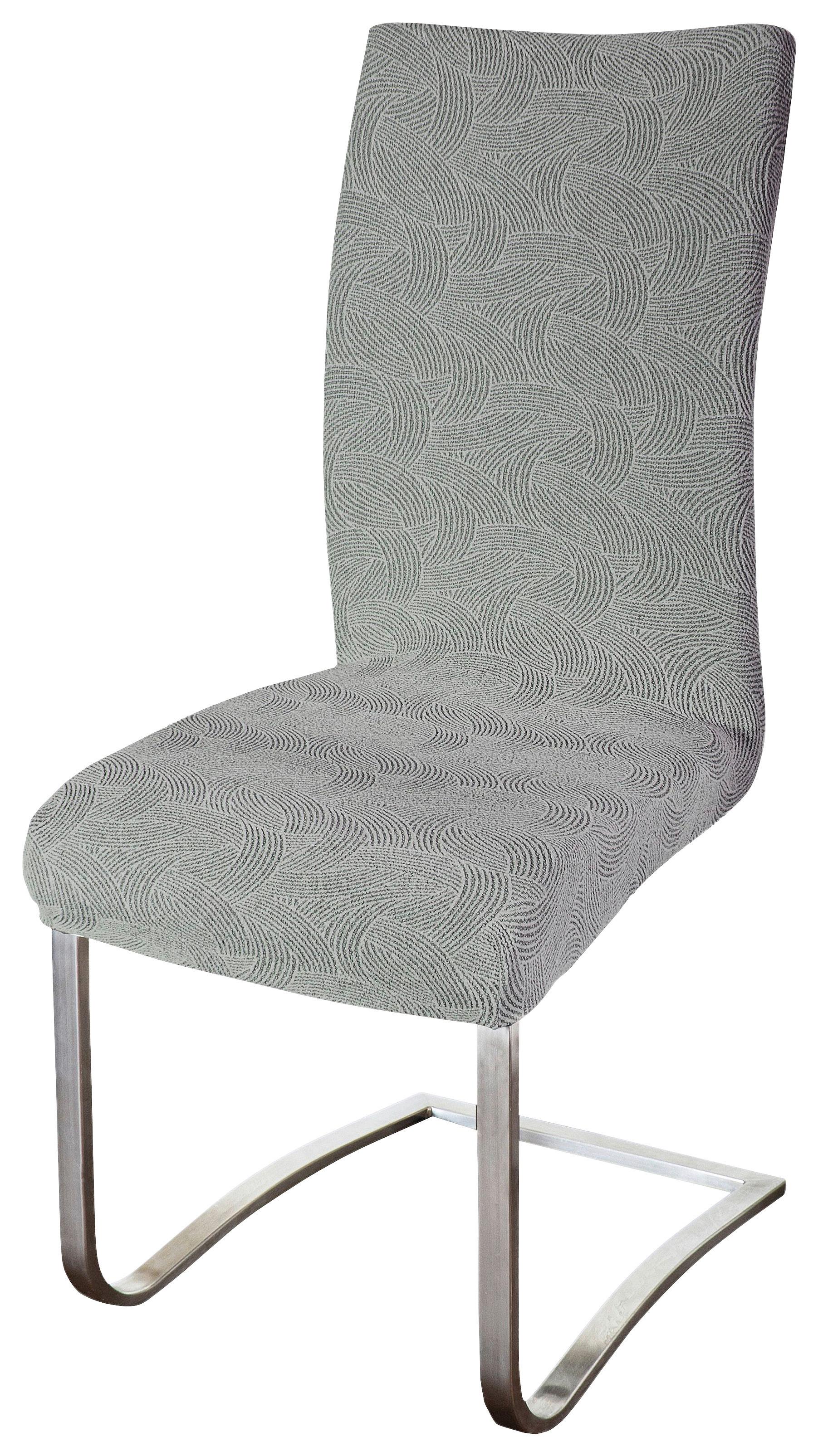 Székhuzat Angelina - világosszürke/fekete, Basics, textil (64/48/48cm) - Luca Bessoni