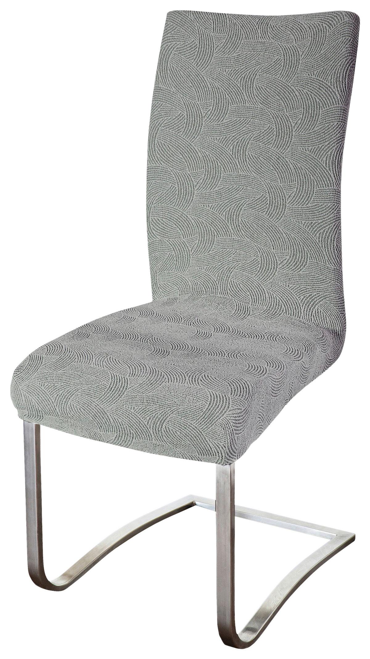 Stuhlhusse Angelina - Schwarz/Grau, MODERN, Textil (48/48/64cm) - Luca Bessoni