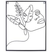 Dekorace na zeď Lady, 36/45cm - černá, Moderní, kov (36/45cm) - Mömax