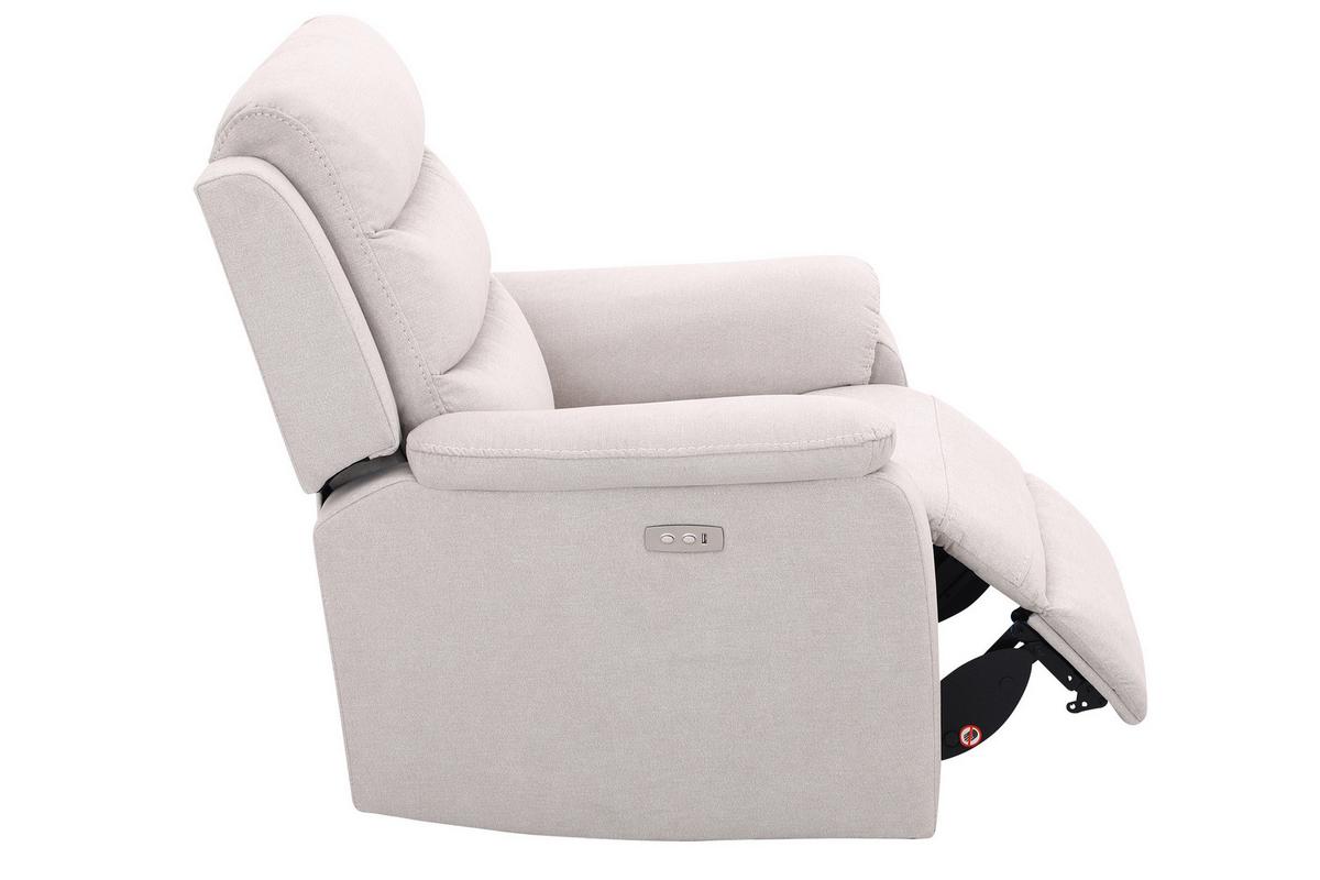 Relaxačné kreslo MANCHESTER, béžová - čierna/béžová, Konventionell, textil/plast (82/103/96cm) - Based