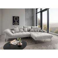 Ecksofa Garda, Hellgrau S: 310x192 Cm - Hellgrau/Schwarz, KONVENTIONELL, Textil (310/192cm) - Livetastic