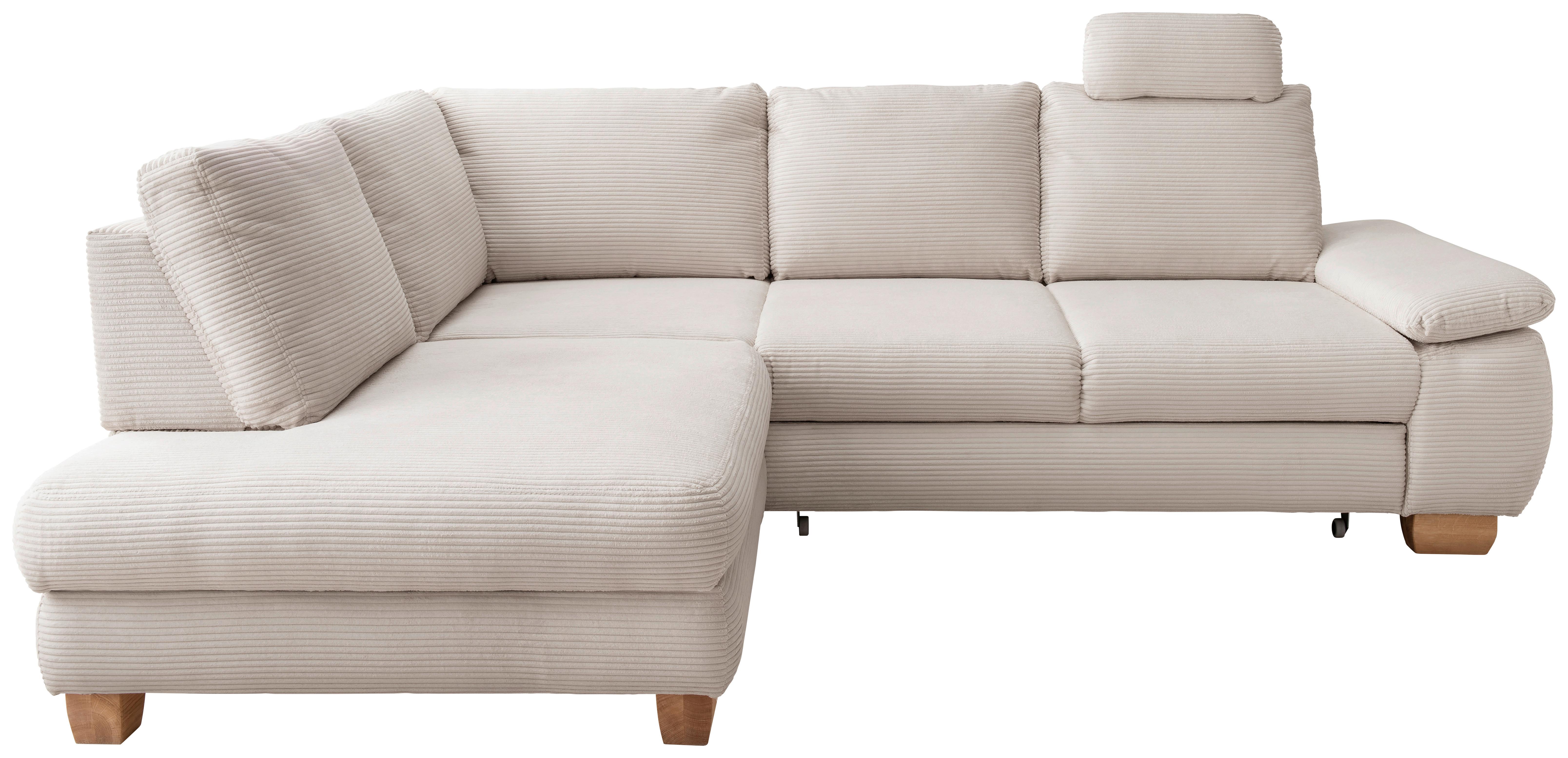 Eckschlafsofa Positano. Beige S: 206x261 Cm - Wildeiche/Beige, MODERN, Textil (206/261cm) - Livetastic