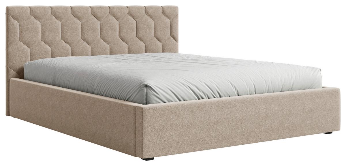 POLSTERBETT Veronice Beigebraun 160x200cm - Beigebraun/Braun, MODERN, Holz (160/200cm) - MID.YOU