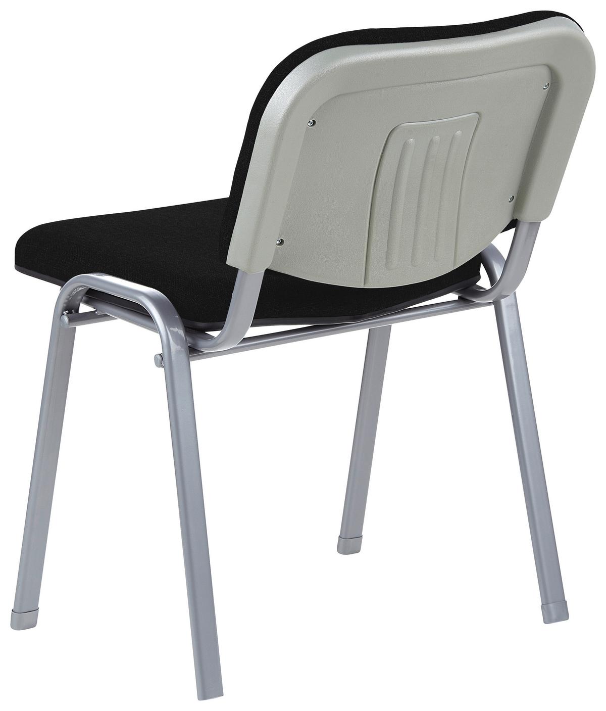 Besucherstuhl Xt 600 - Silberfarben/Schwarz, Basics, Textil/Metall (58/84/48cm) - MID.YOU