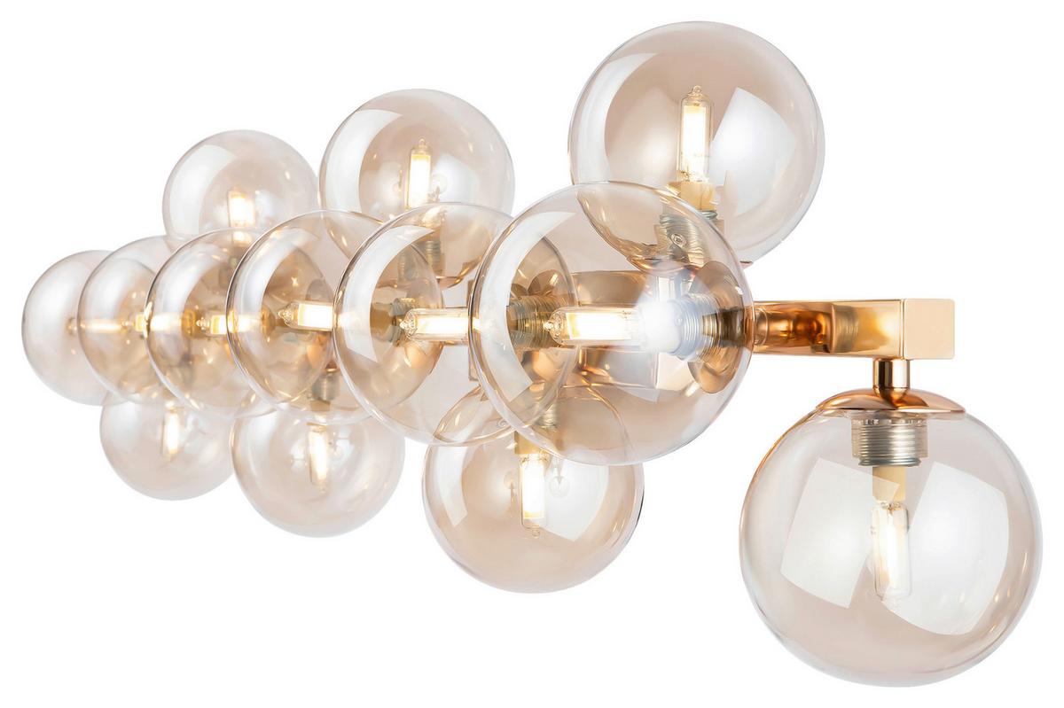 Wandleuchte Dallas - Goldfarben, Trend, Glas/Metall (95/22/22cm) - MAYTONI