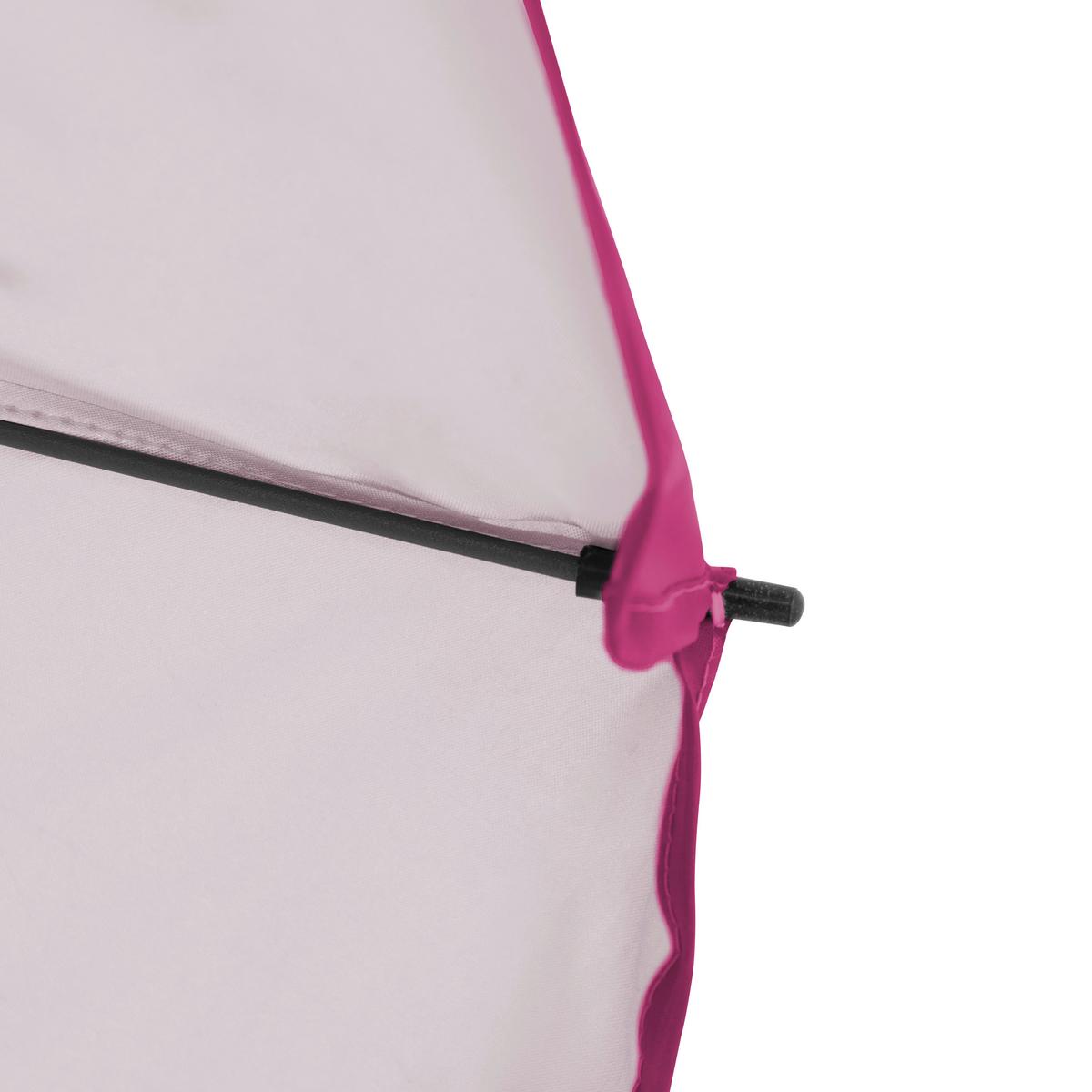 Sonnenschirm Gartenschirm Como Pink - Pink/Anthrazit, Basics, Textil/Metall (165/203cm)