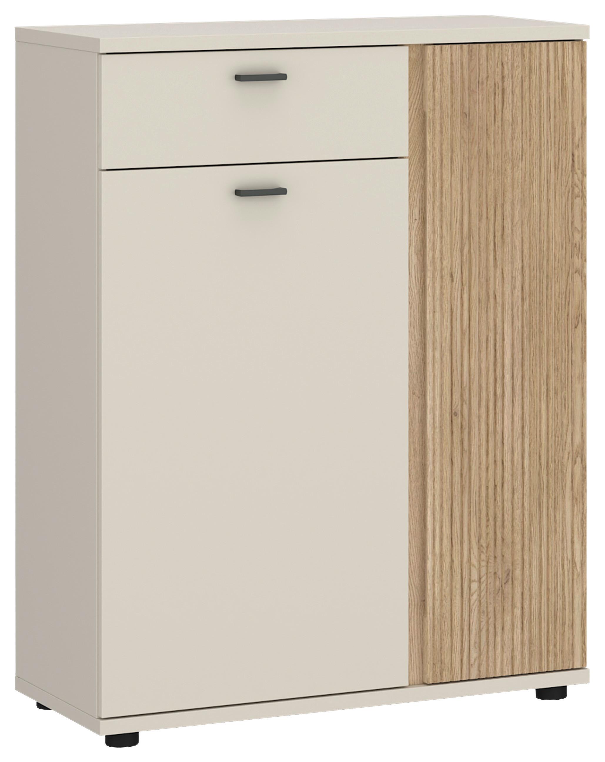 Kommode Mosano Eichefarben/Kaschmir B: 80 cm - Kaschmir/Eichefarben, Trend, Holzwerkstoff (80/105,9/40cm)