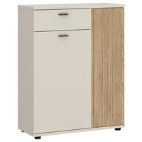 Kommode Mosano Eichefarben/Kaschmir B: 80 cm - Kaschmir/Eichefarben, Trend, Holzwerkstoff (80/105,9/40cm)
