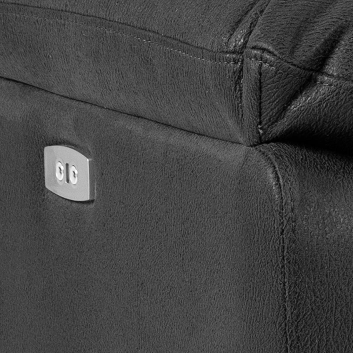 3-sitzer-sofa Rana - Schwarz/Grau, KONVENTIONELL, Textil (215/102/96cm) - MID.YOU