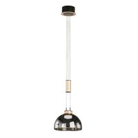 LED-Pendelleuchte 61013 Avignon - Schwarz, KONVENTIONELL, Glas/Metall (25/115-170cm) - Fischer & Honsel