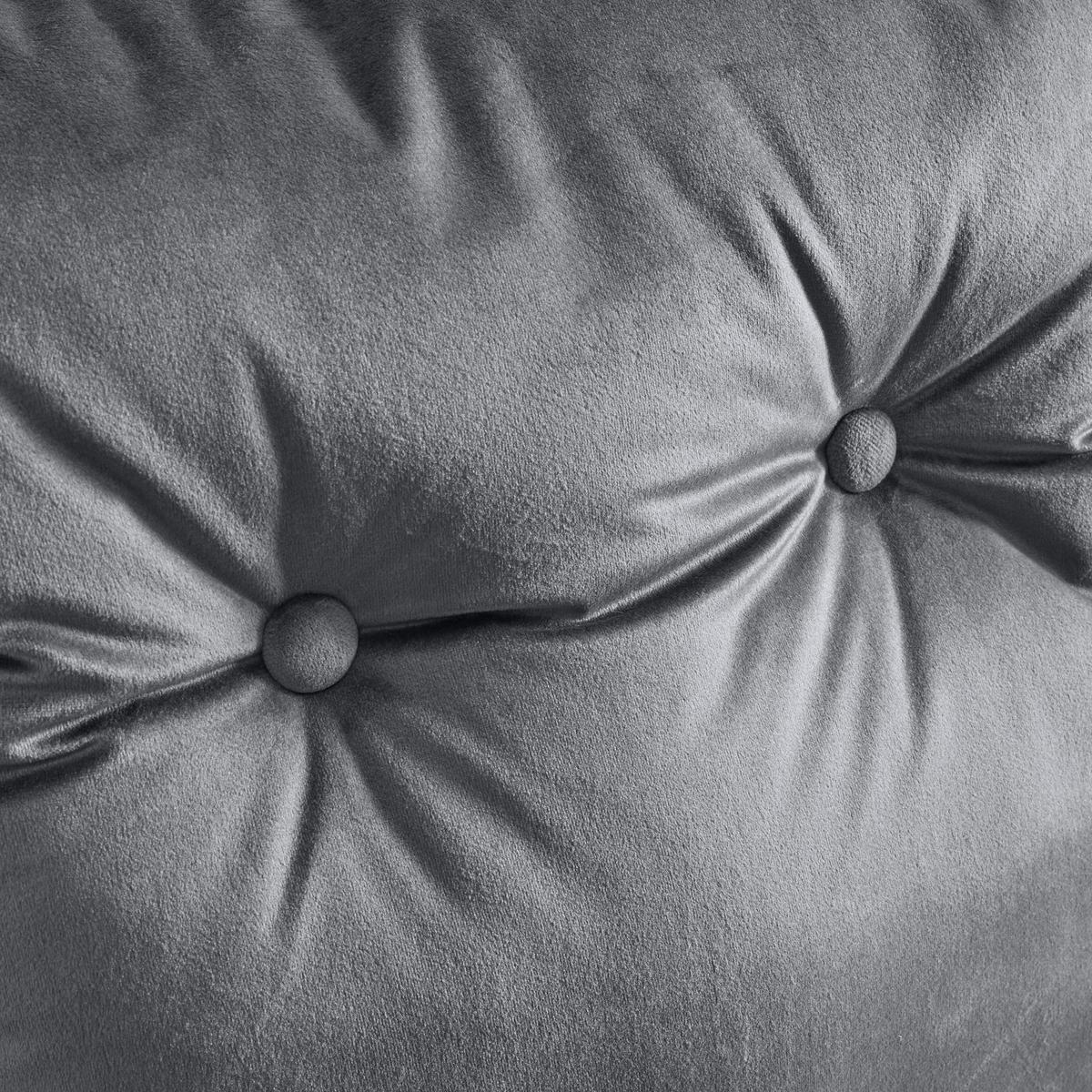 Stolička zo zamatu Bono sivá - čierna/sivá, Modern, kov/drevo (44/90/58cm) - Bessagi Home