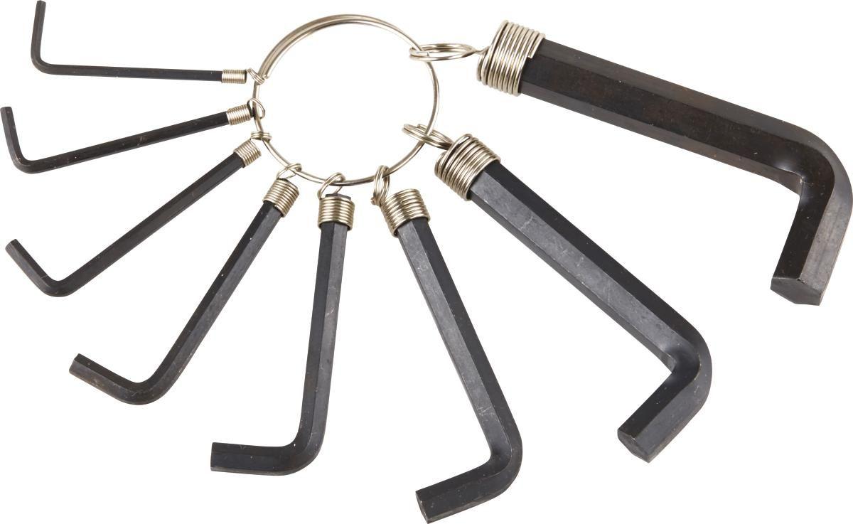 Imbuszkulcs Készlet 8 Részes - ezüst/fekete, Konventionell, fém (1cm)