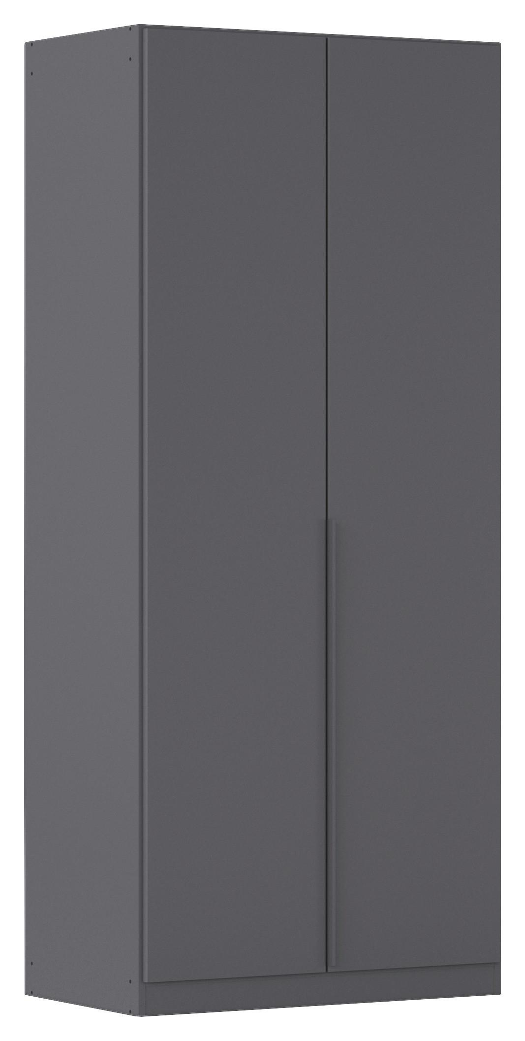Drehtürenschrank Alabama Grau Metallic B: 91 Cm