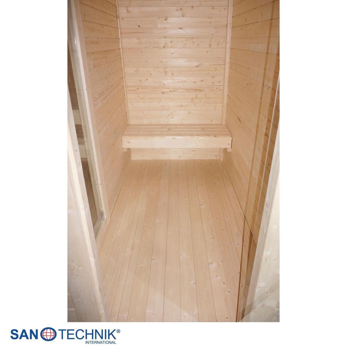 SAUNA Vaasa Naturfarben B: 230 cm - Naturfarben, KONVENTIONELL, Holz (310/230/219,5cm) - Sanotechnik