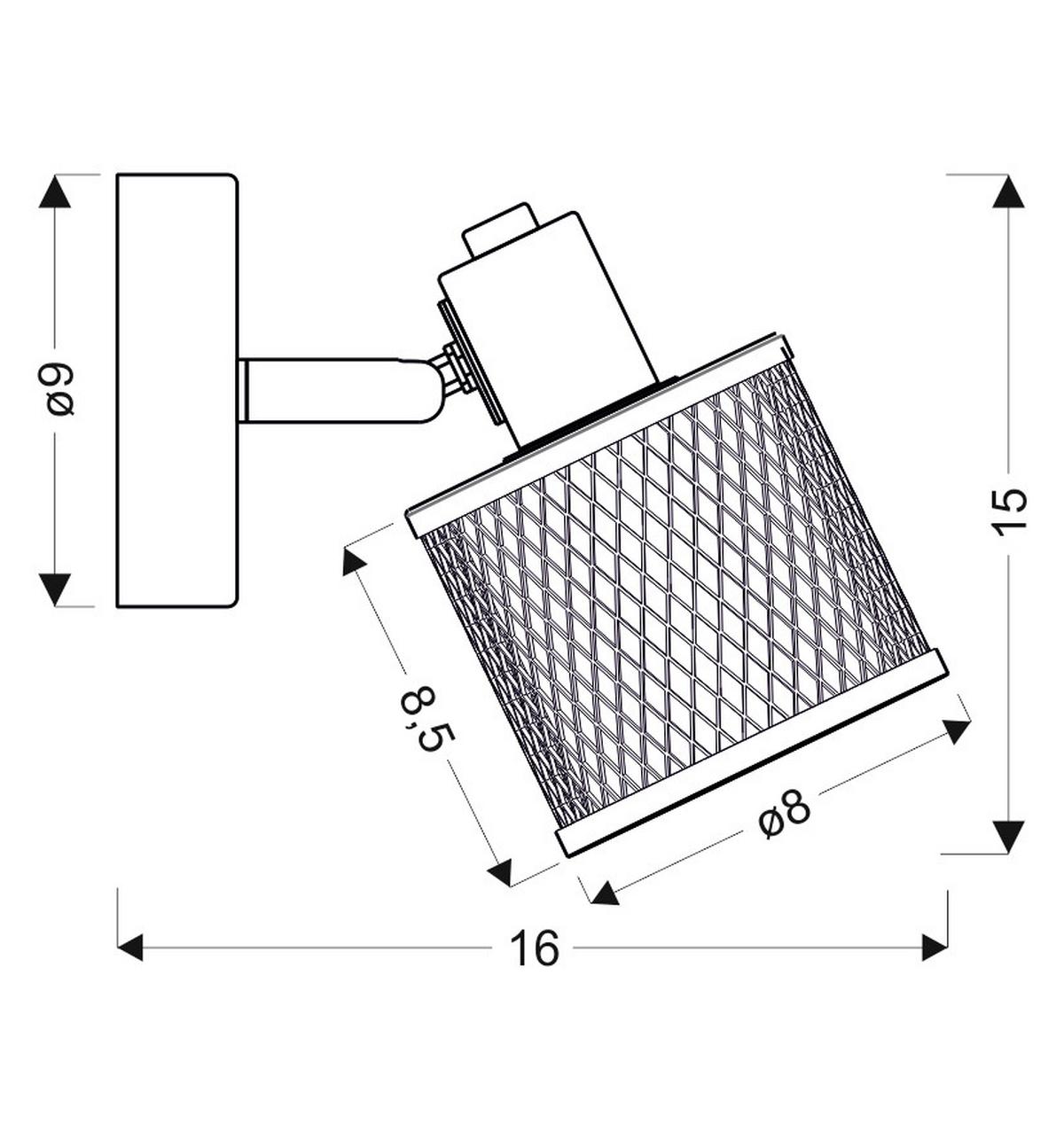Wandstrahler 91-81377 - Basics, Metall (9/16/15cm)