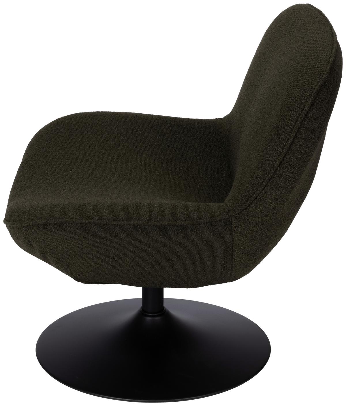 Relaxsessel Ramo Dunkelgrün B: 69 cm - Dunkelgrün/Schwarz, Basics, Textil/Metall (69/77/72cm) - Livetastic