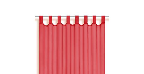 Vorhang mit Schlaufen und Band Utila 140x245 cm Rot - Rot, KONVENTIONELL, Textil (140/245cm) - Ondega