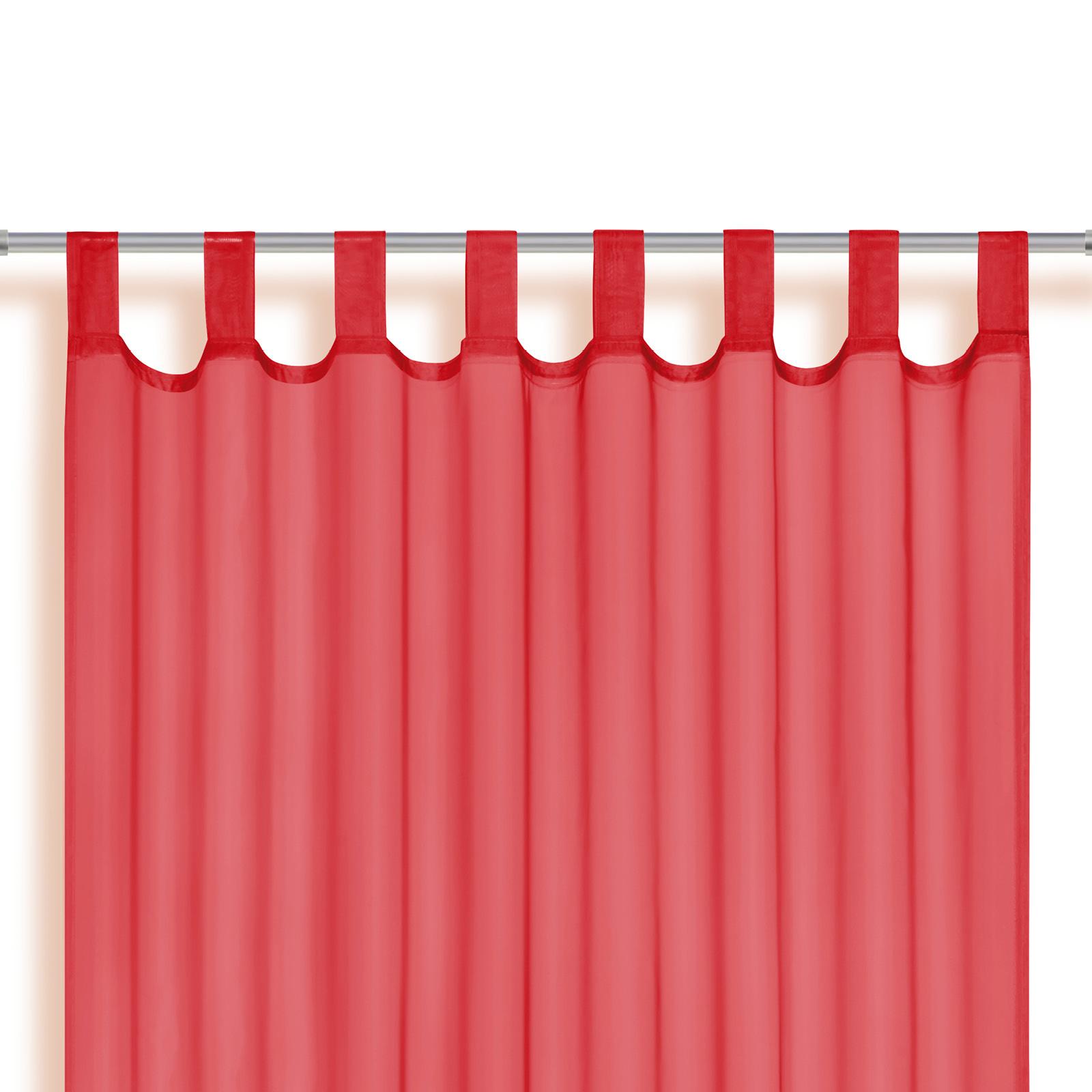 Készfüggöny Utila - piros, Konventionell, textil (140/245cm) - Best Price