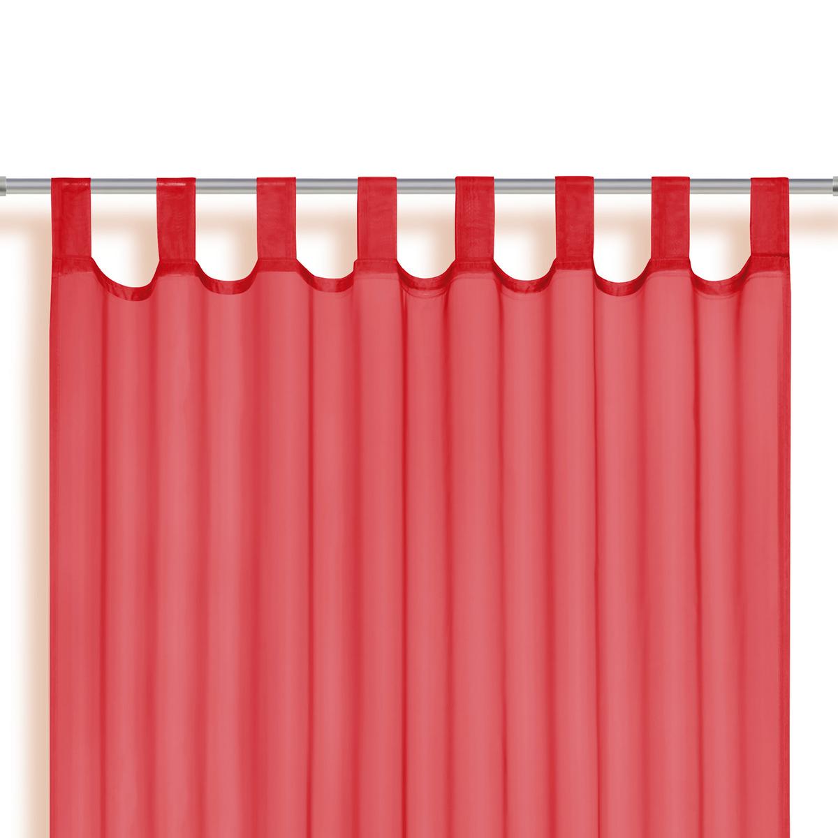 Készfüggöny Utila - piros, Konventionell, textil (140/245cm) - Best Price